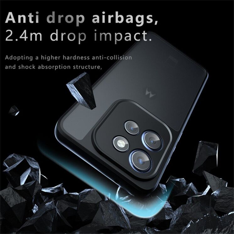 Защитный чехол Deexe Matte Skin для Motorola Edge 50 Neo - Transparent / Black: фото 9 из 13