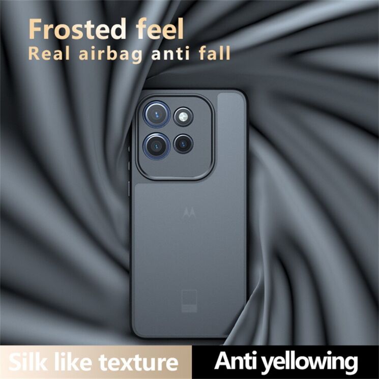 Защитный чехол Deexe Matte Skin для Motorola Edge 50 Neo - Transparent / Black: фото 11 из 13