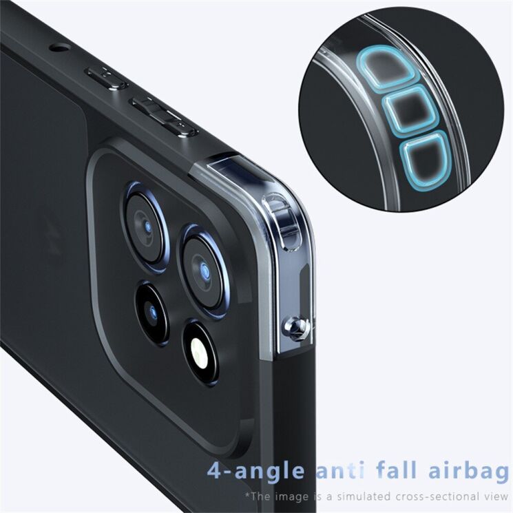 Защитный чехол Deexe Matte Skin для Motorola Edge 50 Neo - Transparent / Black: фото 4 из 13