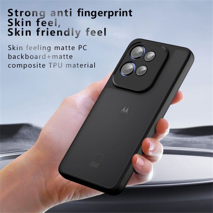 Защитный чехол Deexe Matte Skin для Motorola Edge 50 Neo - Transparent / Black: фото 10 из 13