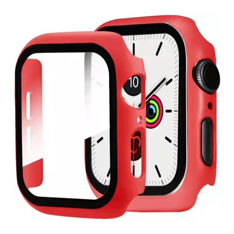 Защитный чехол Deexe Protective Frame для Apple Watch 45 mm (7 / 8 / 9 Series) - Red: фото 1 из 8