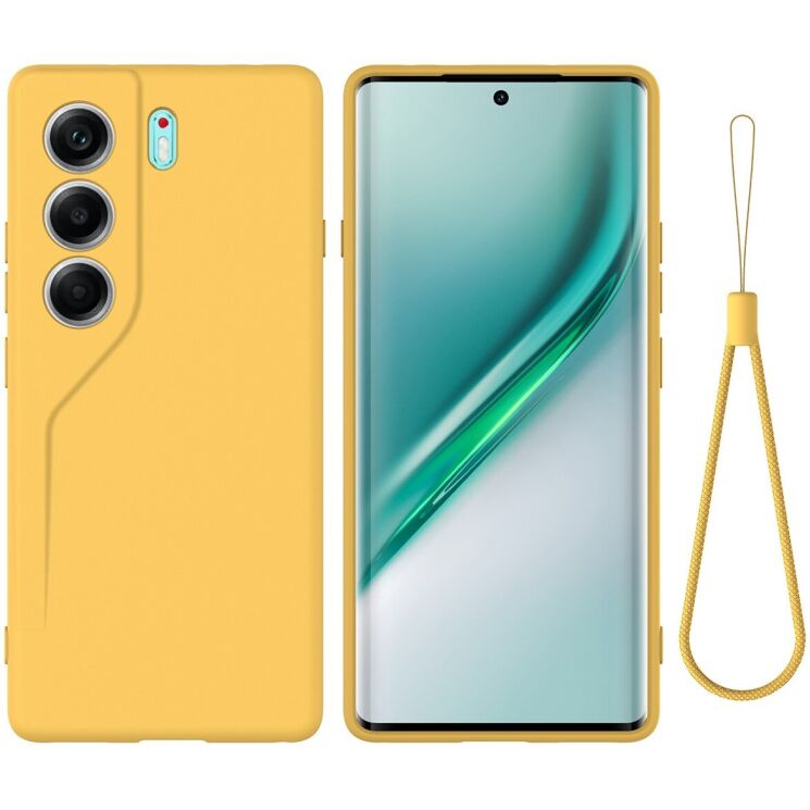 Защитный чехол Deexe Silicone Case для TECNO Camon 40 (CM5) - Yellow: фото 1 из 9