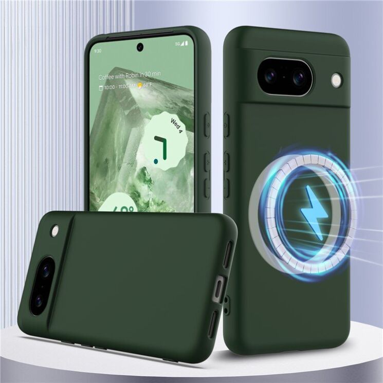 Защитный чехол Deexe Silicone Case with MagSafe для Google Pixel 8A - Black: фото 8 из 9