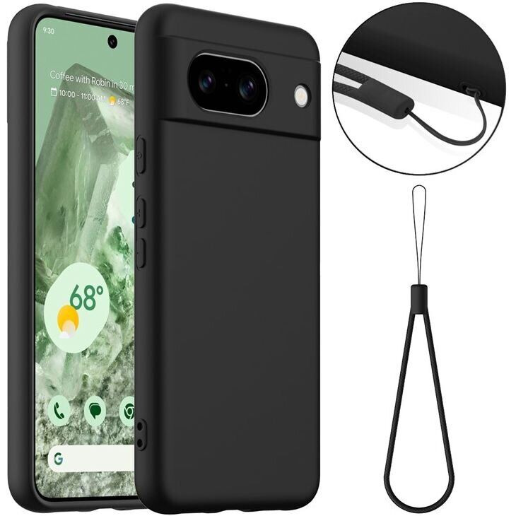 Защитный чехол Deexe Silicone Case with MagSafe для Google Pixel 8A - Black: фото 1 из 9