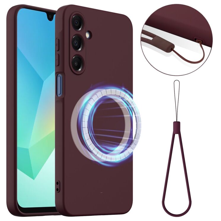 Защитный чехол Deexe Silicone Case with MagSafe для Samsung Galaxy A27 (A276) - Wine Red: фото 1 из 8