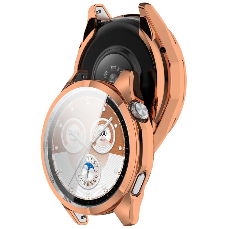 Защитный чехол Deexe Silicone Frame для Huawei Watch GT 6 (46 mm) - Rose Gold: фото 2 из 5