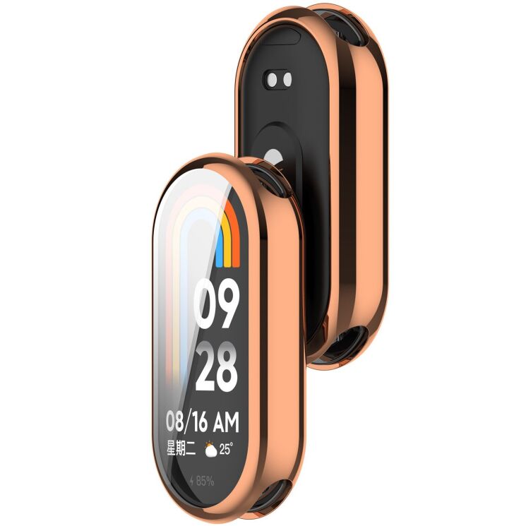 Захисний чохол Deexe Silicone Frame для Xiaomi Mi Smart Band 10 - Rose Gold: фото 3 з 4