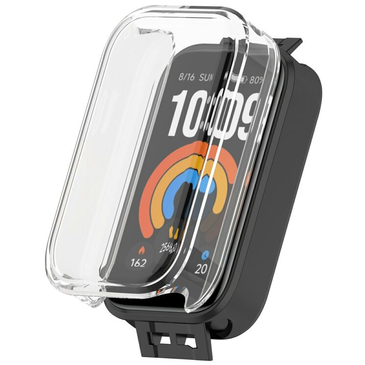 Захисний чохол Deexe Silicone Frame для Xiaomi Smart Band 11 Active - Transparent: фото 1 з 7