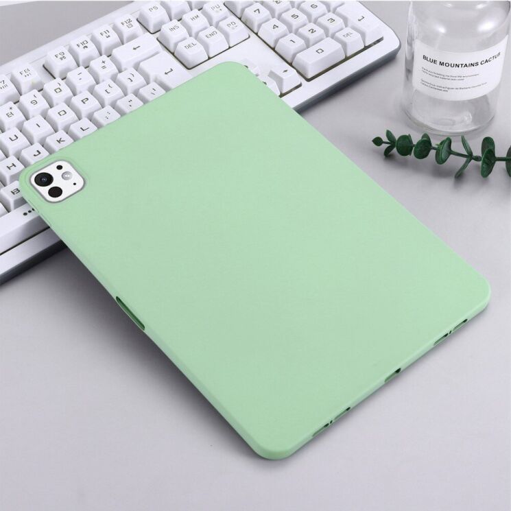 Защитный чехол Deexe Silicone Shell для Apple iPad Pro 11 (2024) - Green: фото 5 из 9