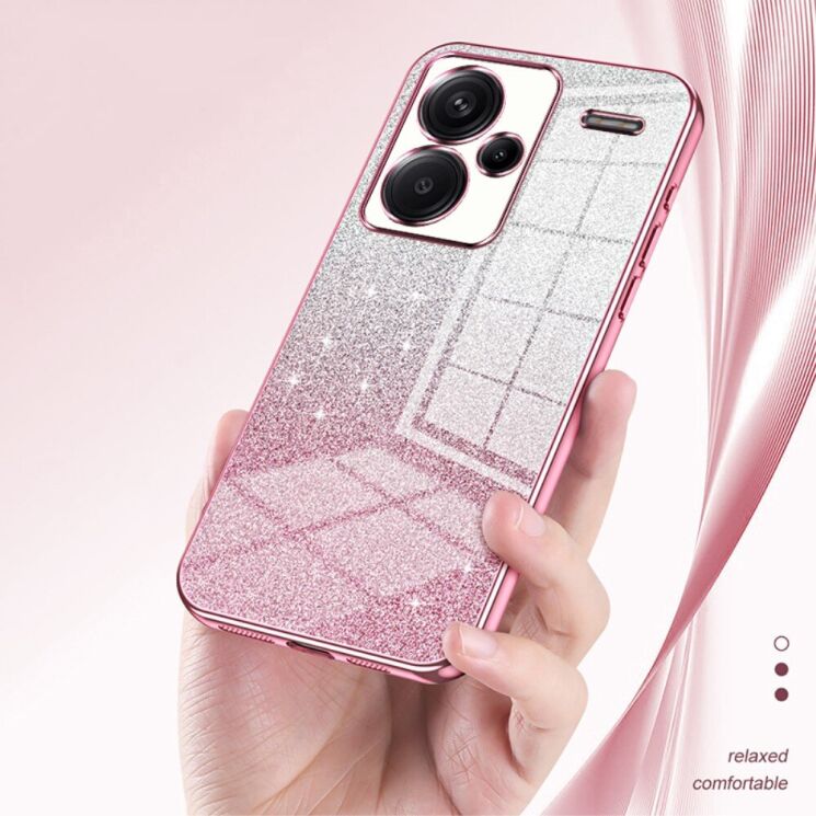 Защитный чехол Deexe Sparkles Cover для Xiaomi Redmi Note 13 Pro+ - Blue: фото 4 из 7