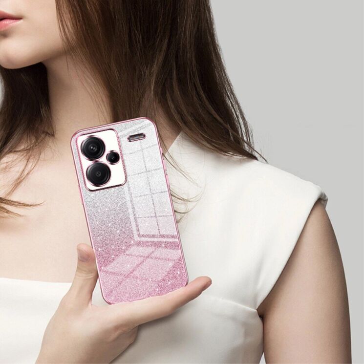 Защитный чехол Deexe Sparkles Cover для Xiaomi Redmi Note 13 Pro+ - Blue: фото 6 из 7