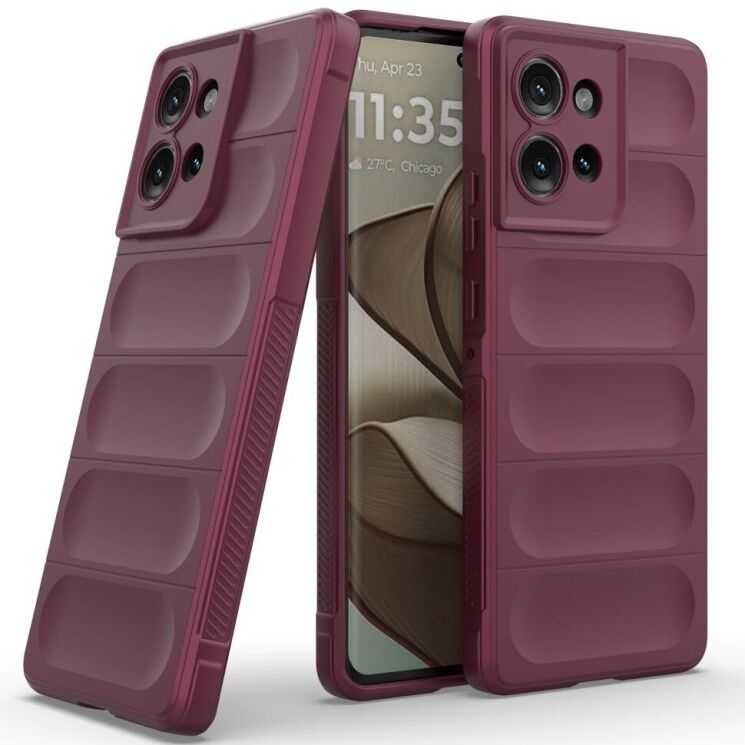 Защитный чехол Deexe Terra Case для Motorola Edge 50 - Wine Red: фото 2 из 9