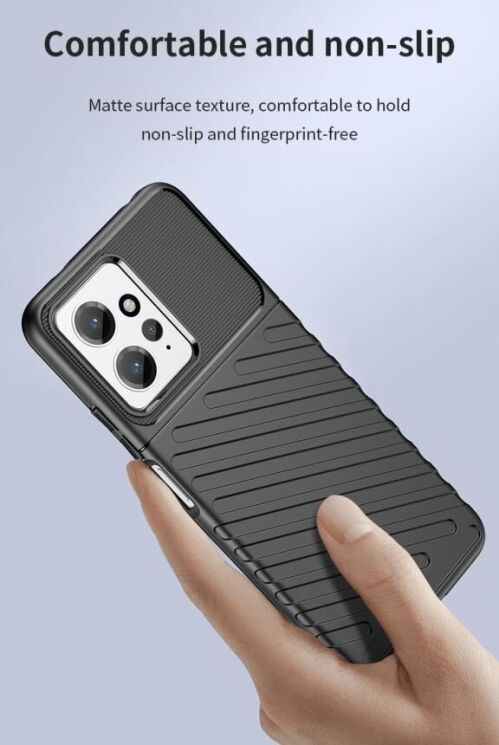 Захисний чохол Deexe Thunder Series для Xiaomi Redmi Note 12 - Black: фото 9 з 11