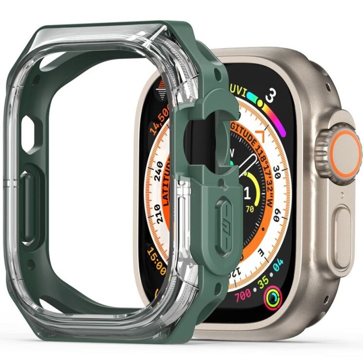 Защитный чехол Dux Ducis Tamo Series для Apple Watch Ultra / Ultra 2 (49mm) - Transparent Green: фото 1 из 11