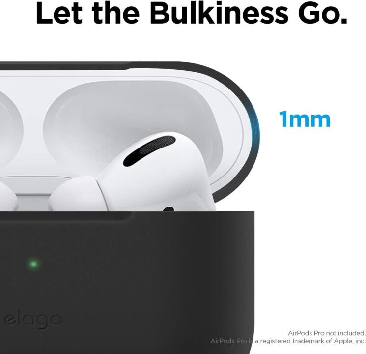 Защитный чехол Elago Skinny Case для Apple AirPods (EAPSK-BA-BK) - Black: фото 4 из 7