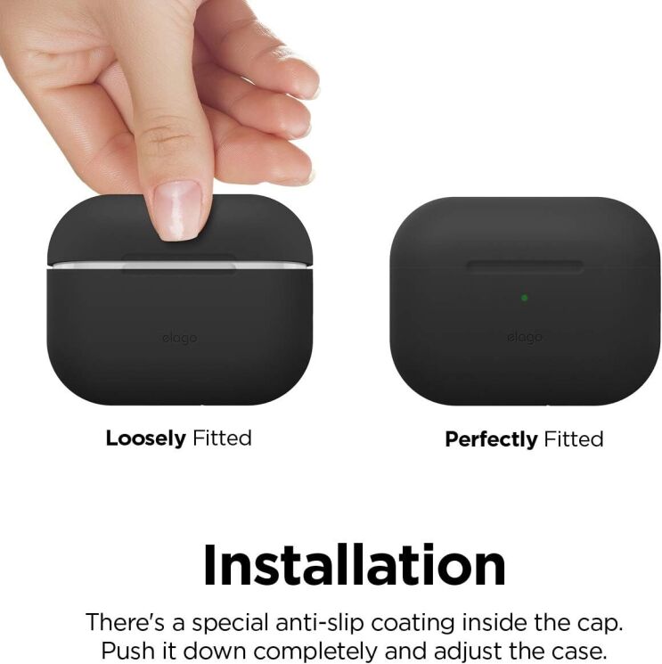 Защитный чехол Elago Skinny Case для Apple AirPods (EAPSK-BA-BK) - Black: фото 3 из 7