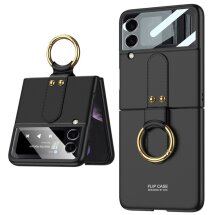Захисний чохол GKK Ring Holder для Samsung Galaxy Flip 4 - Black: фото 1 з 8