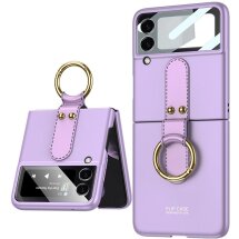 Захисний чохол GKK Ring Holder для Samsung Galaxy Flip 3 - Purple: фото 1 з 7