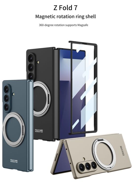 Защитный чехол GKK UltraThin Stand для Samsung Galaxy Fold 7 - Black: фото 2 из 7