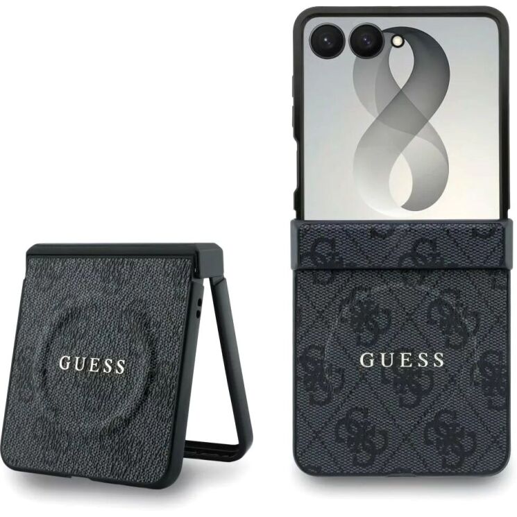 Защитный чехол Guess 4G Classic MagSafe для Samsung Galaxy Flip 8 (GUHMZF8P4MSEGCK) - Black (423576B) Защитный чехол Guess 4G Classic MagSafe для Samsung Galaxy Flip 8 (GUHMZF8P4MSEGCK) - Black: фото 1 из 7