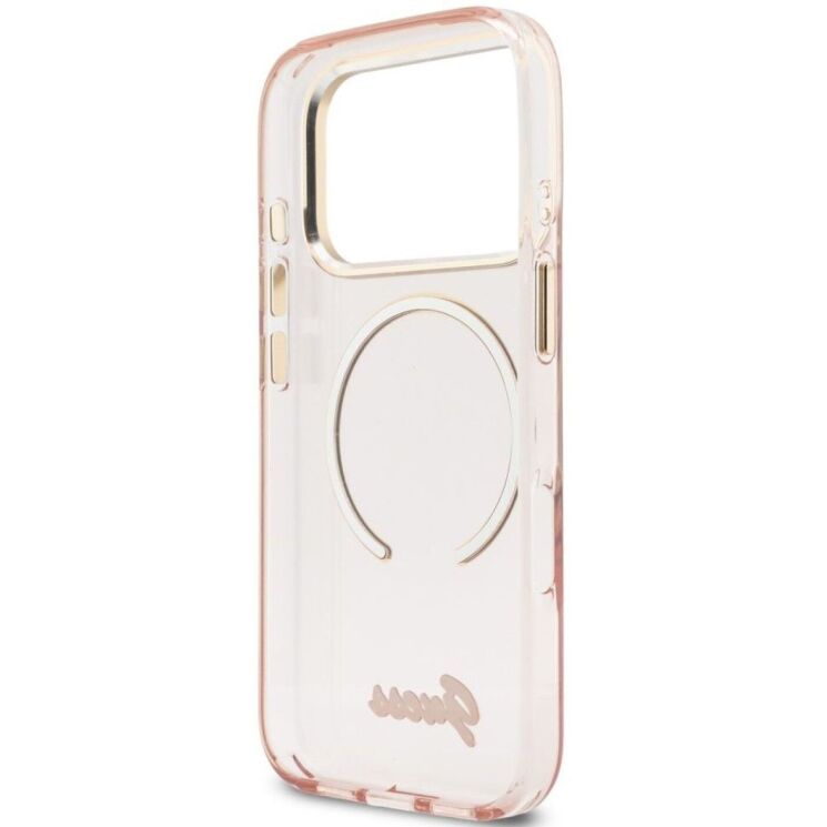 Защитный чехол Guess IML Script Metal MagSafe для iPhone 17 Pro (GUHMP17L5HTCSMSP) - Pink: фото 7 из 9