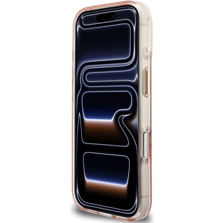 Защитный чехол Guess IML Script Metal MagSafe для iPhone 17 Pro (GUHMP17L5HTCSMSP) - Pink: фото 5 из 9