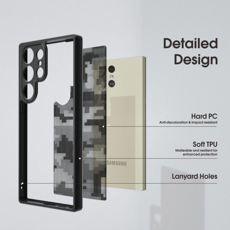 Захисний чохол IBMRS Military для Samsung Galaxy S24 Ultra (S928) - Grid Camouflage: фото 2 з 5