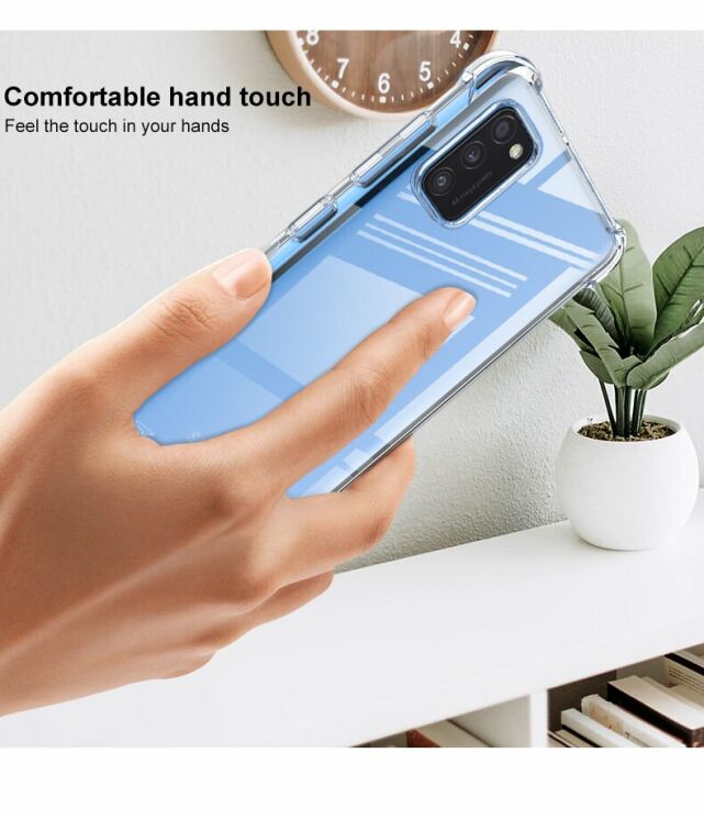 Чехол с усиленными углами IMAK Airbag MAX Case для Samsung Galaxy A41 (A415) - Transparent Black: фото 11 из 11