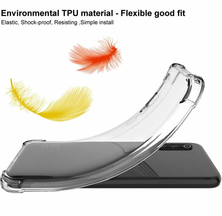 Чехол с усиленными углами IMAK Airbag MAX Case для Samsung Galaxy A41 (A415) - Transparent Black: фото 7 из 11