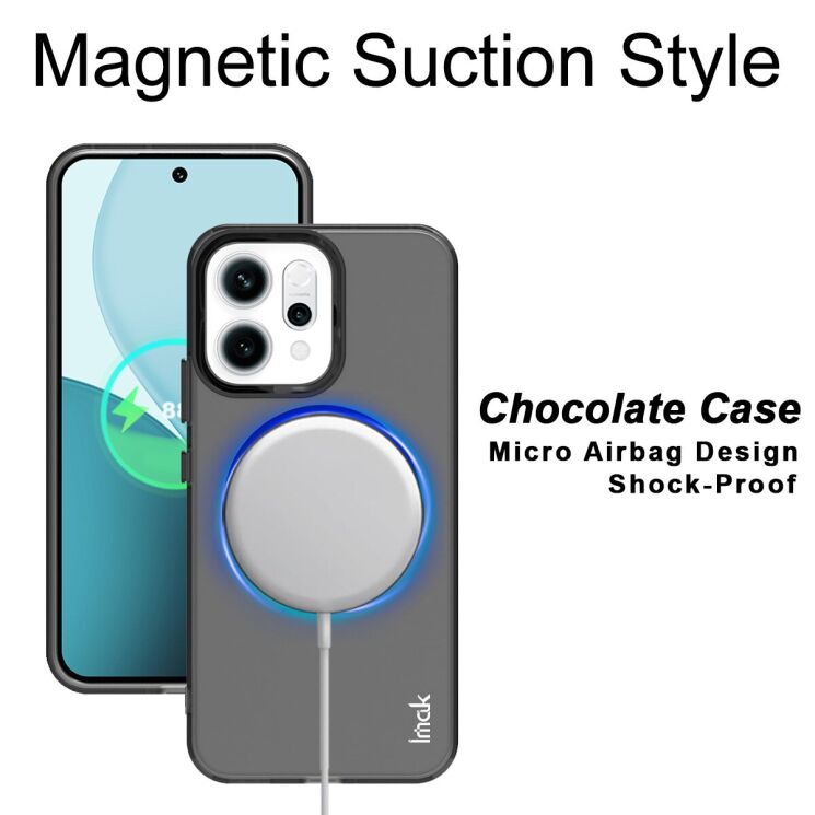 Захисний чохол IMAK Candy Series Magnetic для OPPO Reno 14 FS 5G - Black: фото 3 з 8