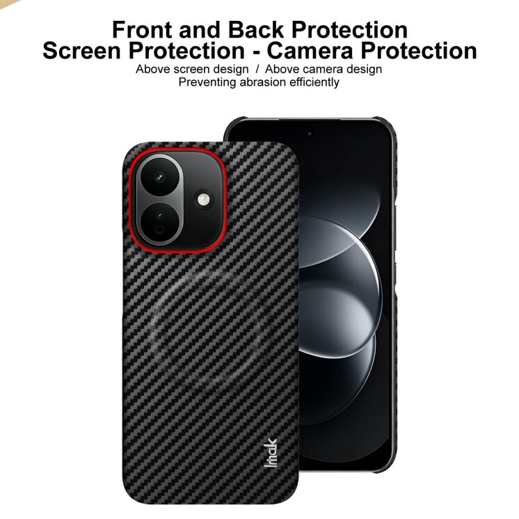 Захисний чохол IMAK Carbon Guard with MagSafe для Xiaomi Redmi Note 17 Pro - Carbon Fiber: фото 8 з 9