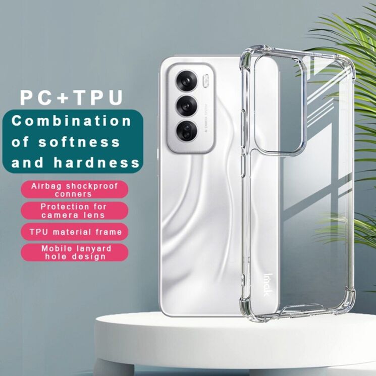 Защитный чехол IMAK Space Shield для OPPO Reno 12 - Transparent: фото 4 из 9