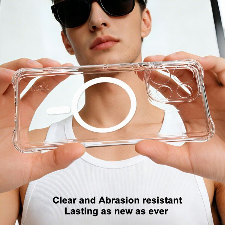 Захисний чохол IMAK Space Shield MagSafe для Motorola Edge 60 Neo / Edge 50 Neo - Transparent: фото 4 з 10