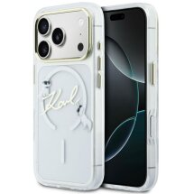 Защитный чехол Karl Lagerfeld IML Choupettes Karl Script Logo MagSafe для iPhone 17 Pro Max (KLHMP17X5HKSCAH) - Clear: фото 1 из 8