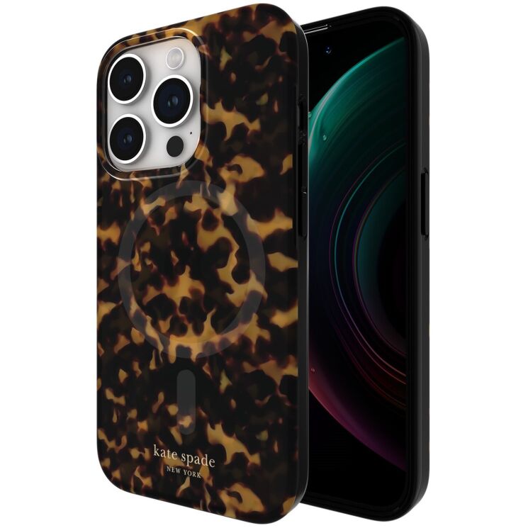 Захисний чохол Kate Spade NY Protective Hardshell Magsafe для Apple iPhone 15 Pro Max - Tortoise: фото 1 з 6