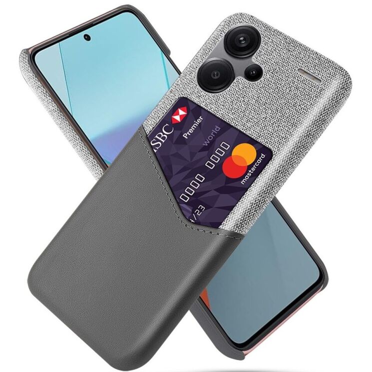 Защитный чехол KSQ Business Pocket для Xiaomi Redmi Note 13 Pro+ - Grey: фото 1 из 4
