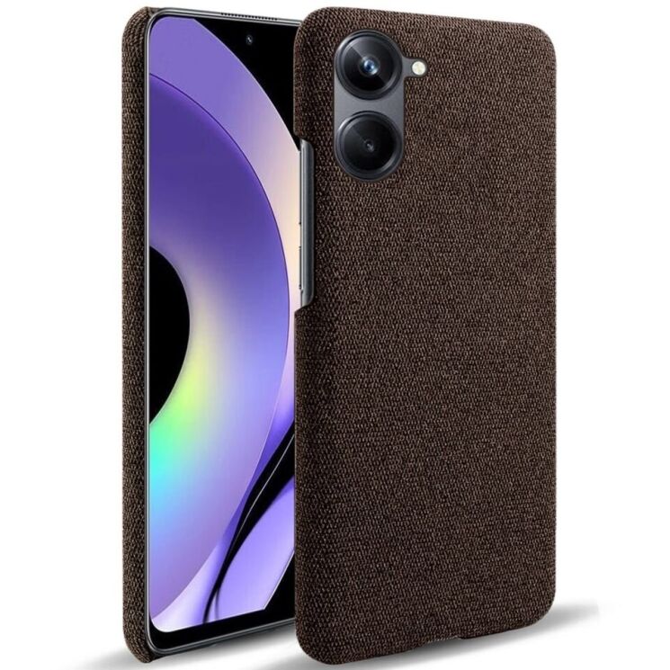 Защитный чехол KSQ Cloth Style для Realme 10 - Brown: фото 1 из 6