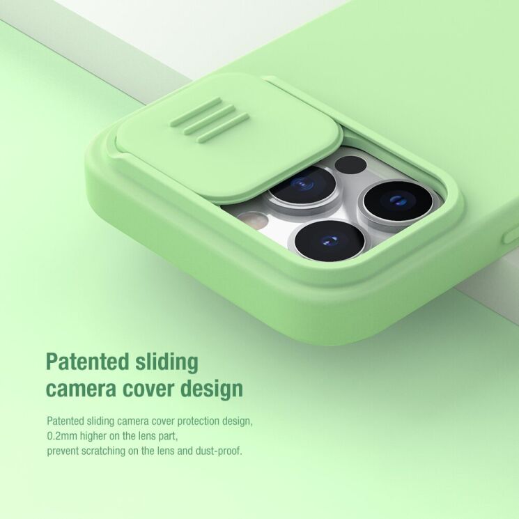 Захисний чохол NILLKIN CamShield Silky Magnetic Silicone Case для Apple iPhone 13 Pro - Blue: фото 7 з 18