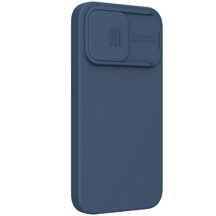 Захисний чохол NILLKIN CamShield Silky Magnetic Silicone Case для Apple iPhone 13 Pro - Blue: фото 3 з 18