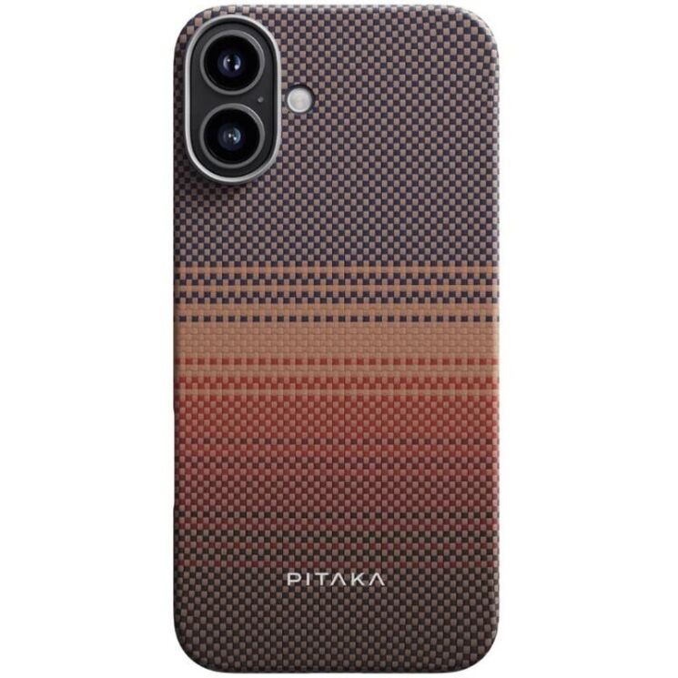 Защитный чехол Pitaka Tactile Woven Case для Apple iPhone 16 (KI1601U) - Sunset: фото 2 из 11