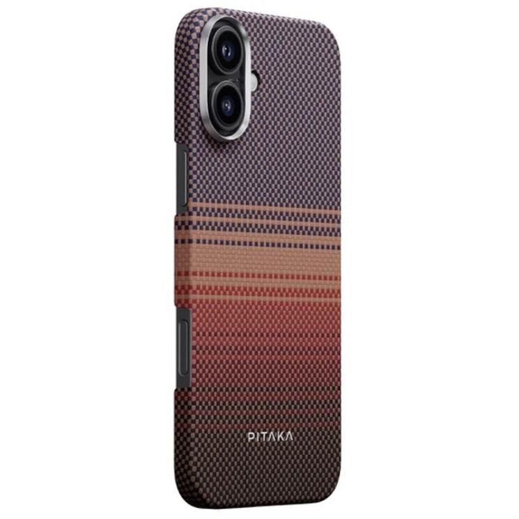 Защитный чехол Pitaka Tactile Woven Case для Apple iPhone 16 (KI1601U) - Sunset: фото 3 из 11