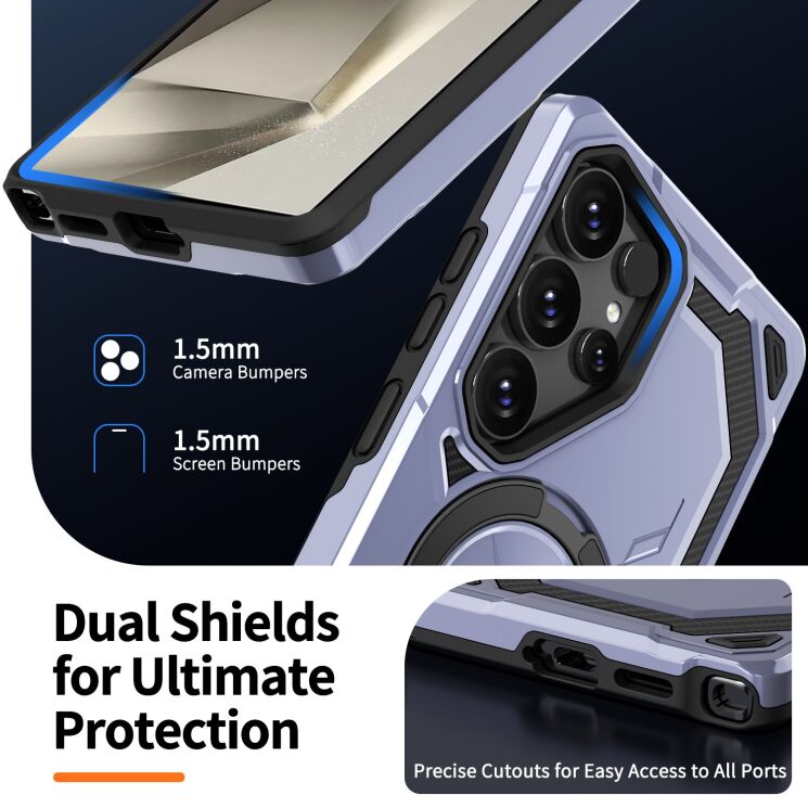 Защитный чехол Reframe Hybrid Magnetic для Samsung Galaxy S24 Ultra (S928) - Rose Gold: фото 7 из 7