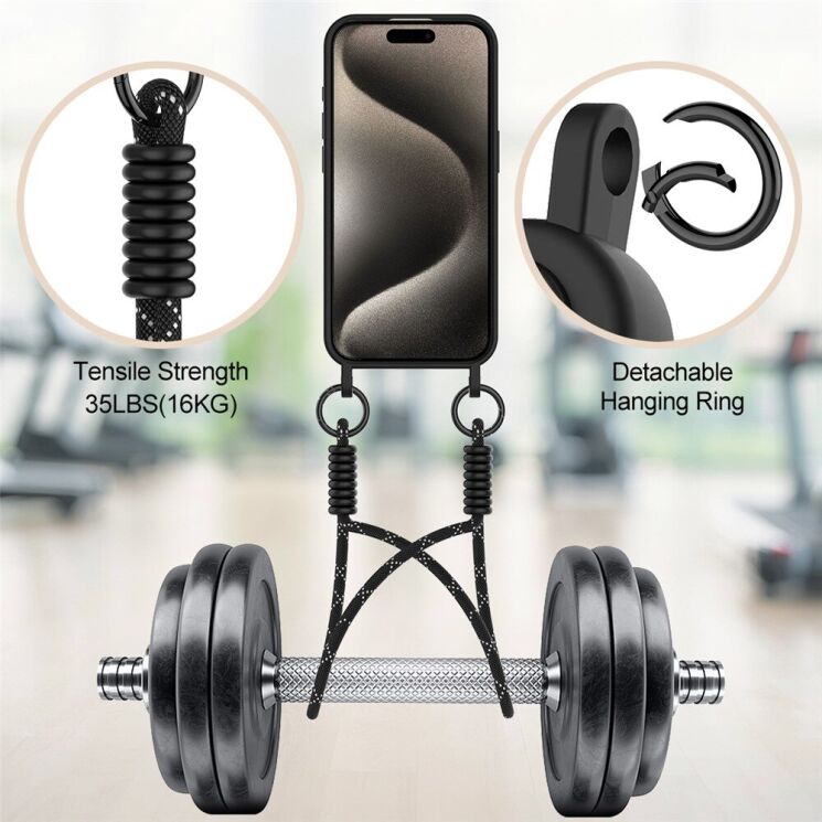 Захисний чохол Reframe Silicone Holder для Apple iPhone 15 Pro - Black: фото 4 з 7