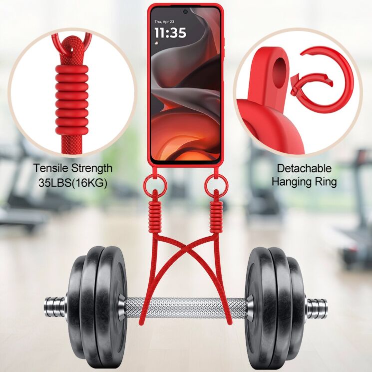 Защитный чехол Reframe Silicone Holder для Motorola Moto G15 / G15 Power / G17 Power - Black: фото 4 из 7