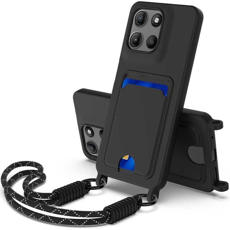 Защитный чехол Reframe Silicone Holder для Motorola Moto G15 / G15 Power / G17 Power - Black: фото 1 из 7