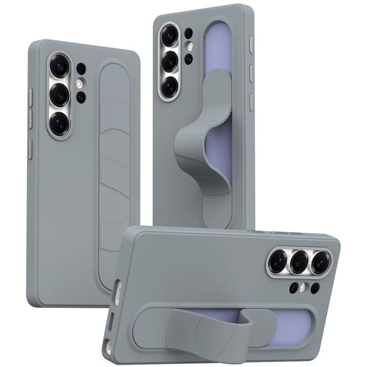 Защитный чехол Reframe Standing Grip для Samsung Galaxy S24 Ultra (S928) - Dark Grey: фото 1 из 13