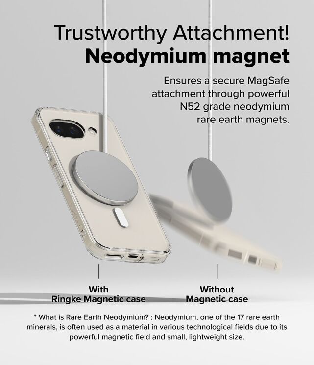 Защитный чехол Ringke Fusion Magnetic для Google Pixel 9a (8800293853237) - Clear: фото 10 из 13