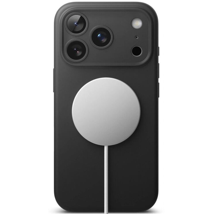 Защитный чехол Ringke Silicone Magnetic для iPhone 18 Pro (8800380463059) - Black: фото 4 из 20