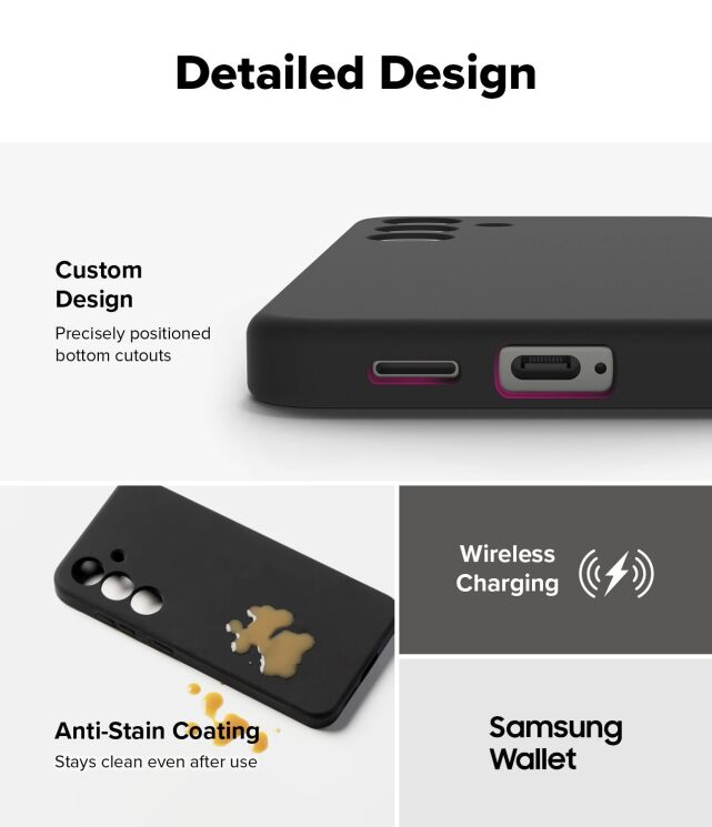 Захисний чохол Ringke Silicone Magnetic для Samsung Galaxy S25 Plus (S936) 8800274968783 - Black: фото 10 з 14