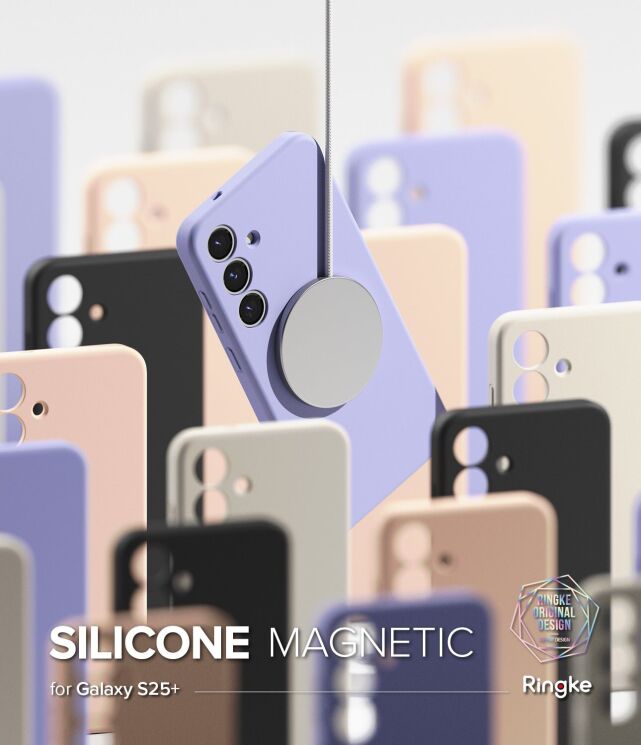 Захисний чохол Ringke Silicone Magnetic для Samsung Galaxy S25 Plus (S936) 8800274968783 - Black: фото 2 з 14